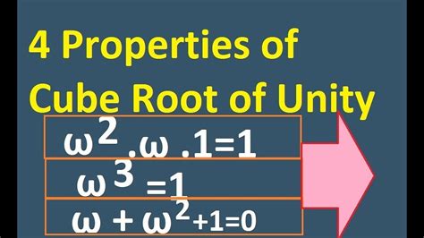 value of cube roots unity.